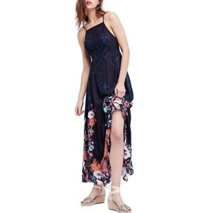 Free People Black Sleeveless Halter Maxi Dress